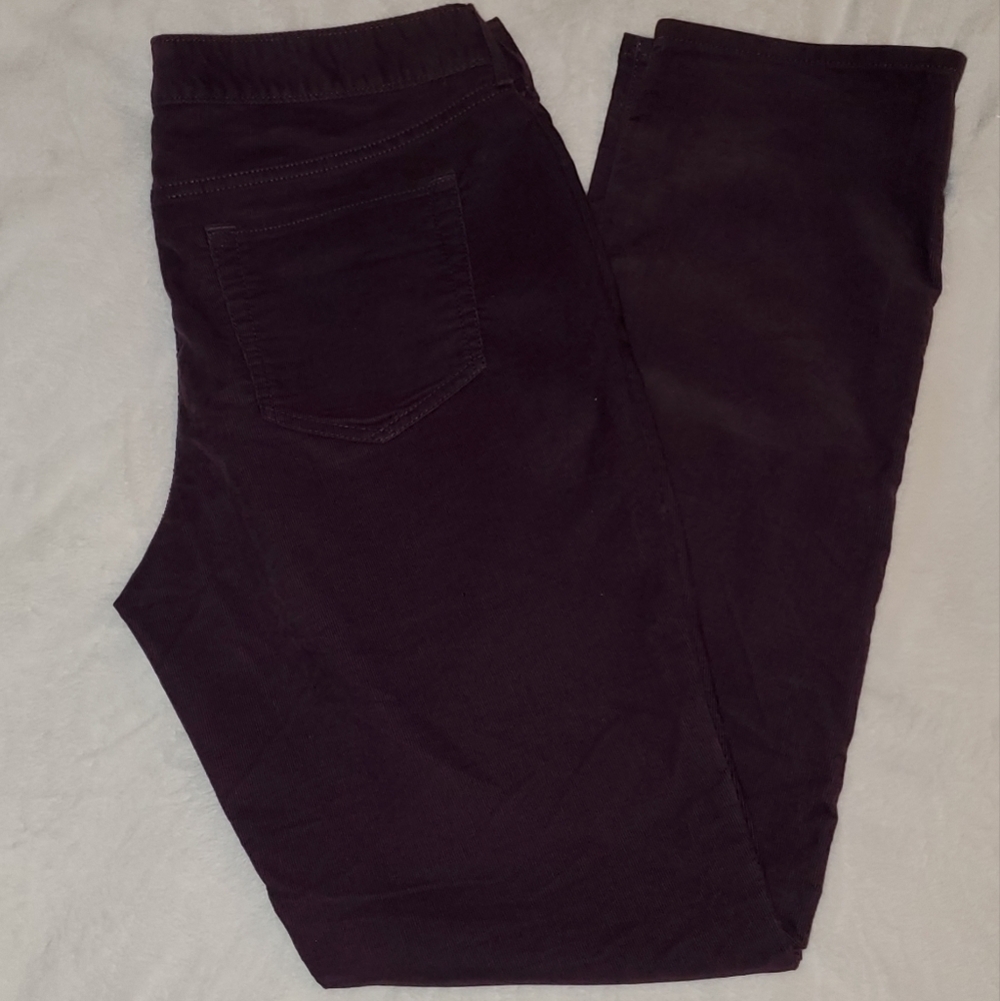 EDDIE Bauer Slightly Curvy Straight Leg Corduroy Pants Size 10